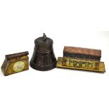 Three biscuit tins; Jacob & Co's Houseboat, Huntley & Palmers Bell and The Victory Cannon This lot