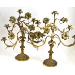 Pair of ormolu candelabra, height 49cm