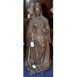 A bronzed composition figure of Queen Victoria, circa 1887, after Emanuel Edward Gefloski,