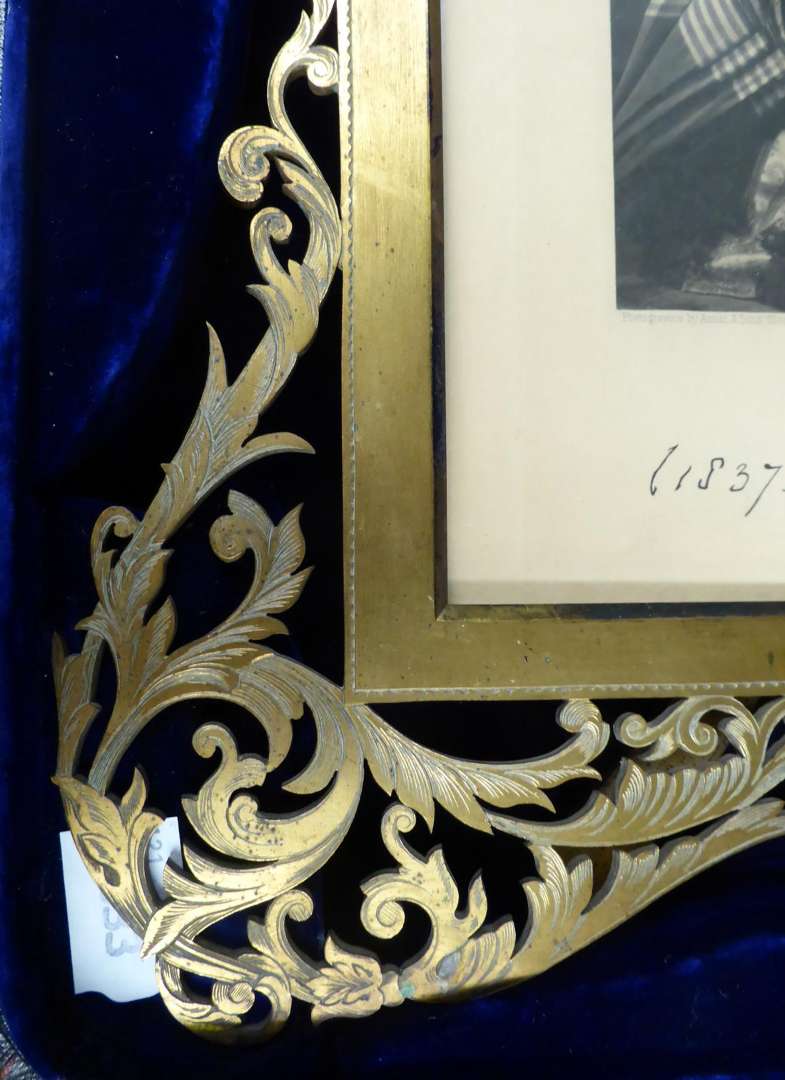 A presentation frame containing a print of Queen Victoria which bears a printed facsimile of Queen - Image 7 of 10