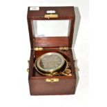 A two day marine chronometer, signed Adams, maker to H.R.H Prince Albert, 84 Cannon St London, circa