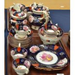 A Staffordshire "Gaudy Welsh" tea service a Souvenir of the 1851 Exhibition, printed and over