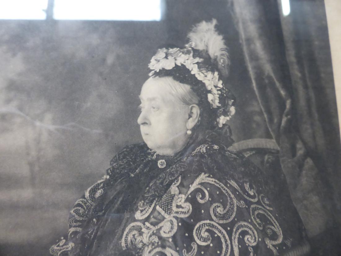 A presentation frame containing a print of Queen Victoria which bears a printed facsimile of Queen - Image 4 of 10
