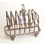 George III silver toast rack