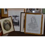 A collection of various prints and lithographs relating to H.M. Queen Victoria, including Vanity