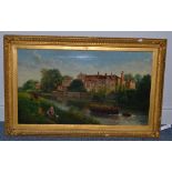 Attributed to George Fall (1848-1925) Bishopthorpe Palace, York, oil on canvas, 54cm by 91.com