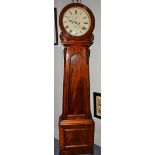 A Scottish mahogany eight day longcase clock, signed A McMillan, Glasgow, circa 1860, drum head