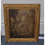 Manner of Van Dyck, Ascension Scene, oil on paper laid onto canvas en grisaille, 26.5cm by 20cm