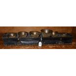 A set of 19th century graduated carriage bells, dated 1838