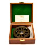 A Shakespeare 4 1/2inch Alloy Centenary Aerial Centrepin Reel, limited edition number 68/250, with