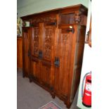 A 19th century French oak side cabinet