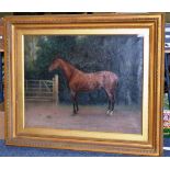 Edgar Bingley (19th/20th century) Portrait of a horse standing, signed and dated 1899, oil on