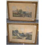 W.B. Henley (f.1854-1890) A pair of landscapes, each signed, watercolour, 31cm by 52cm (2)