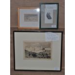 Sir Roderic Maxwell Hill KCB, MC, AFC & Bar, RAF (1894-1954) Two etchings of Jerusalem together with