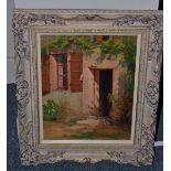 Charles Perron (1893-1958) ''Summer Doorway'', signed, oil on canvas, 39cm by 54.5cm