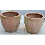 Pair of large terracotta planters, 60cm diameter