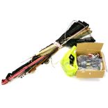 A Large Collection of Fishing Tackle, mainly fly fishing, including a bundle of rods, fly boxes