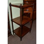 A 19th century three tier rosewood whatnot