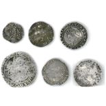 5 x English Hammered Silver Coins comprising: Richard I penny Vlard on (Cant), Mary groat rev.