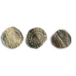 Henry II, 3 x Short Cross Silver Pennies: (1) London Mint, RAVL  ON LVNDE AFine, (2) London Mint,