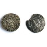 Henry VI Halfgroat, annulet issue, Calais Mint, MM pierced cross; annulets at neck & in two quarters