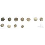 10 x Silver Pennies comprising: Edward I, 2 x London Mint, Edward II, Durham Mint & Canterbury Mint,