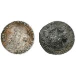 Edward VI Shilling, facing bust, MM tun, scratches & scrapes across bust, waterworn surfaces & metal