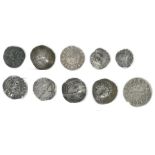 8 x English Hammered Silver Coins comprising: Edward III halfpenny, London Mint MM cross 2,; Richard