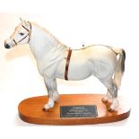 Beswick Welsh Mountain Stallion 'Gredington Simwnt', Connoisseur model No. 2541A, light grey matt