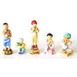 Royal Worcester Children of the Nations 'India', model No. 3071A, B4; 'Japan', model No. 3072,