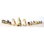 Beswick Birds including: Barn Owl, model No. 1046A, first version, gloss; another; Songthrush, model