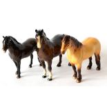 Beswick Horses: Mountain and Moorland Ponies, Exmoor Pony 'Heatherman', model no. 1645, bay gloss