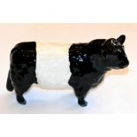 Beswick Galloway Bull - Belted, model No.1746B, black and white gloss