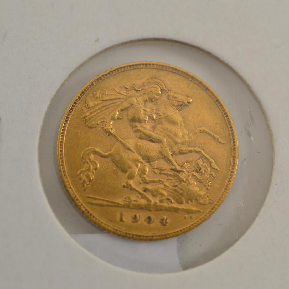 A half Sovereign dated 1904