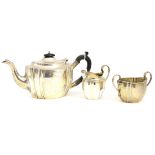 Three piece silver tea service