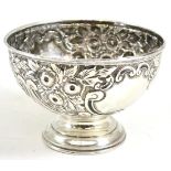 A silver pedestal bowl, Birmingham 1904