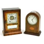 An inlaid mantel timepiece and a mantel alarm timepiece (2)