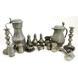Quantity of assorted 18th and 19th century pewter including meat dishes and plates, ladles,
