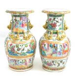 Pair of small Canton vases (a.f.)