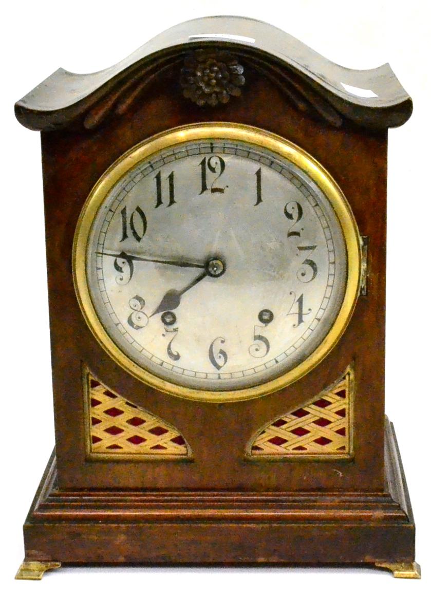 A striking mantel clock, movement stamped W&H