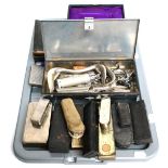 A Collection of Cased Surgical, Syringe and Scalpel Sets, some with ivory handles, makers include