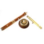 Ryland & Son Ltd Brass Telescope GS X8 No.360 (1918) with 2'' (5cm) objective lens, 21'', 53cm long,