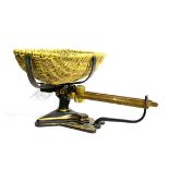 A W & T Avery Cast Iron and Brass Baby Weighing Scale, for weighing up to 30lbs, with black and gilt