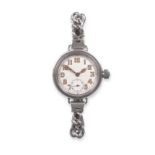 An Interesting Silver First World War Period Wristwatch inscribed ''Empire Day 1917 Dominica B.W.