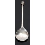 An Arts & Crafts Silver 'Seal Top' Spoon, Guild of Handicrafts, London 1913, with a hexagonal
