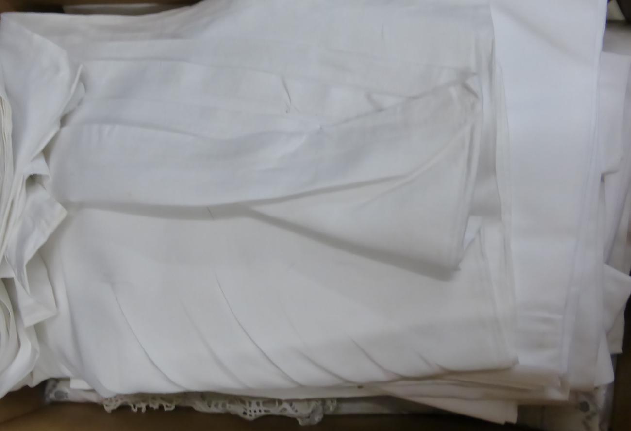 Three Boxes of Assorted White Linen and Textiles etc - Image 2 of 4