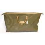 New Mulberry Scotch Grain Overnight Bag in taupe with light brown trims, with protector bag, 80cm by