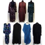 Assorted Circa 1970s Costume including Origin brushed cotton dress in Liberty fabric with buttons to