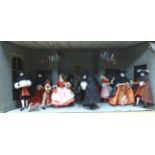 Mid 20th Century Diorama From the Dawnay Collection depicting a masquerade ball with seated