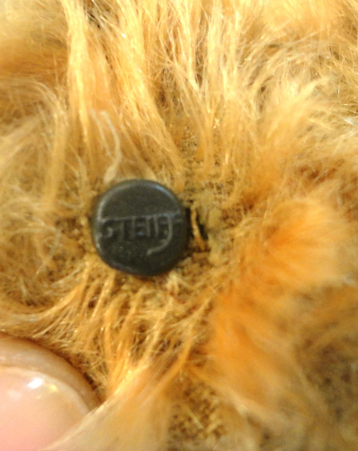 Early 20th Century Steiff Teddy Bear, with button to right ear, black boot button eyes, stitched - Image 9 of 9